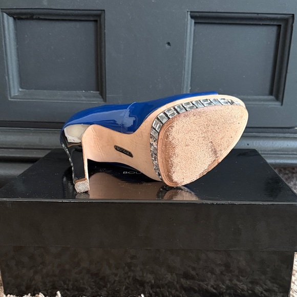 Boutique 9 Vibrant Blue Peep Toe Heels - Picture 5 of 5